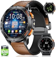 Smart Watch with GPS Call Function AMOLED Display Heart Rate Fitness Tracker Men