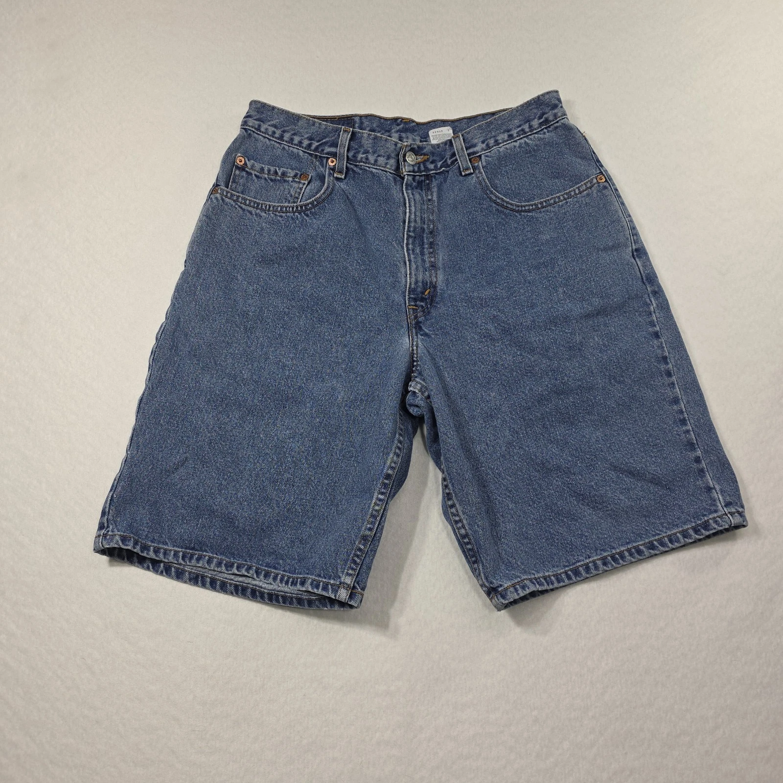 Vintage Levis 560 Shorts Men 34 Blue Loose Fit Denim 90s Baggy 10"