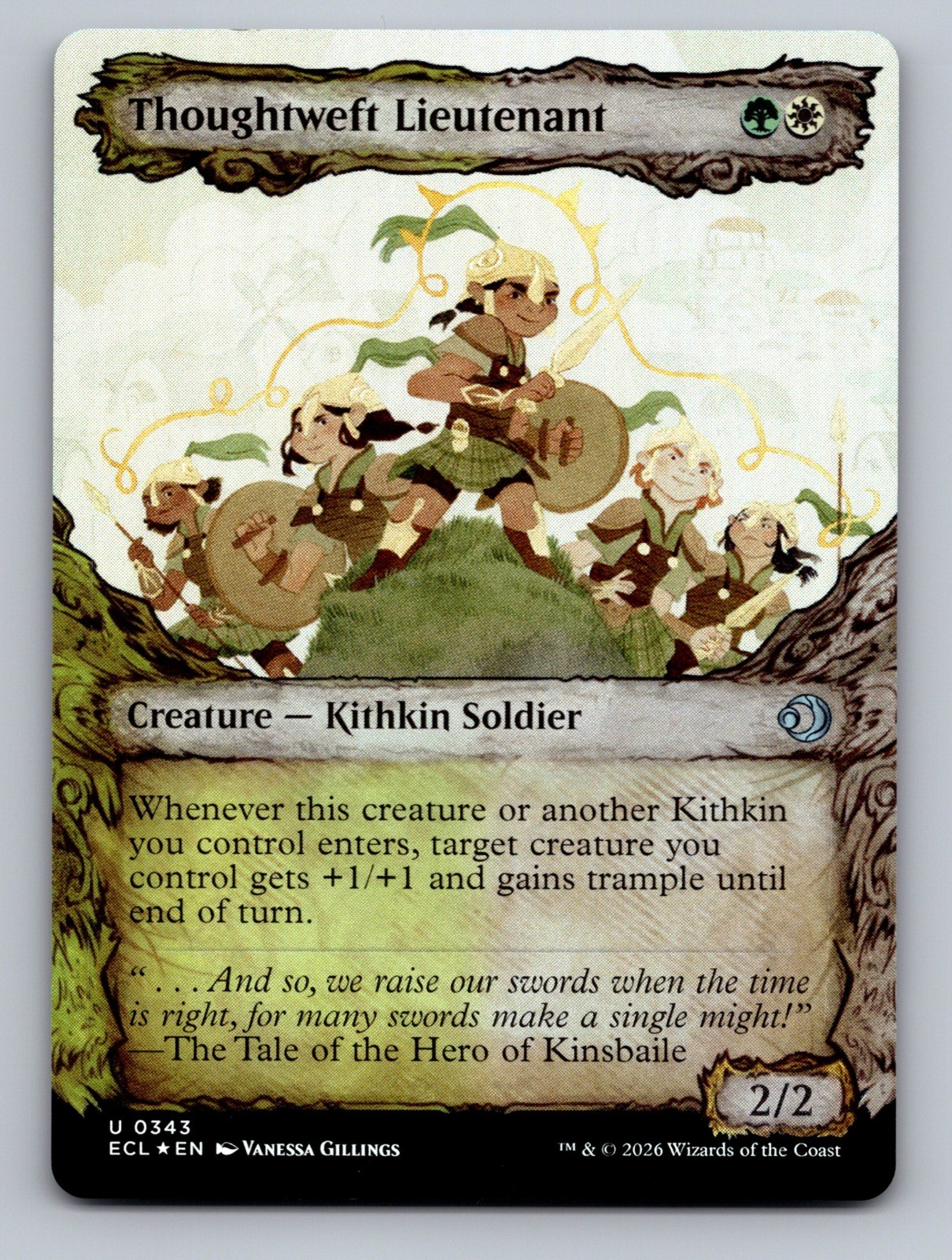 Thoughtweft Lieutenant (Showcase) U Lorwyn Eclipsed 343 NM