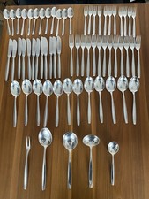 Sterling Silber 925&rsquo;er Men&uuml;besteck 64 Teile von Auerhahn. Vintage/ 12 Personen