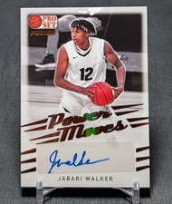 Jabari Walker Power Moves Auto Rookie 2022 Leaf Pro Set Basketball Card 76ers