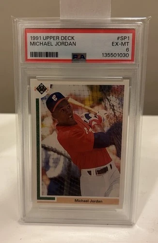 1991 Upper Deck Michael Jordan SP1 Rookie RC Baseball PSA 6 Centered Fresh Grade