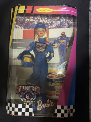 New In Box 1998 BARBIE COLLECTOR  EDITION 50th Anniversary NASCAR  Kyle Petty +6