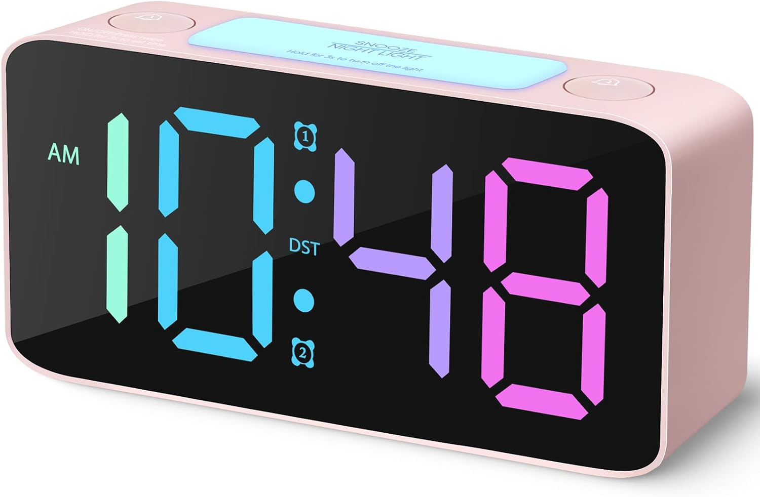 For Heavy Sleepers Adults,digital Clock With 7 Color Nigh