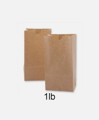 1500 Pack - Mini Brown Kraft Paper Bag - Multipurpose Paper Bags (1 lb) Small