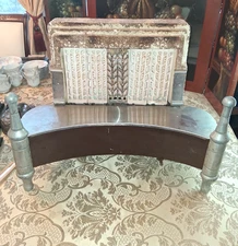 Antique Vintage  Art Deco   Fireplace Gas Grate Ceramic Insert 19" x 24" 1950s