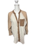 Oversized Aerie American Eagle Pool To Party cover Up button shirt blouse top