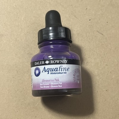 Daler-Rowney Aquafine Ultramarine Pink Watercolour Ink -1 fl. Oz NEW & Unused