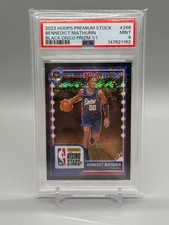 2023-24 Hoops Premium Stock BENNEDICT MATHURIN Rising Stars Black Disco 1/1 PSA9