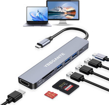 USBC Multiport Adapter USB C to USB Hub 7 in 1 Dongle Adapter USB C Hub Multipor