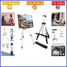 66-Inch Aluminum Adjustable Art Easel Stand for Canvas, Sign, Display