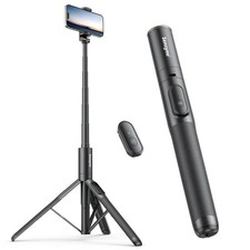 60" Phone Tripod - Selfie Stick, Lightweight All in One Phone Tripod Integrat...