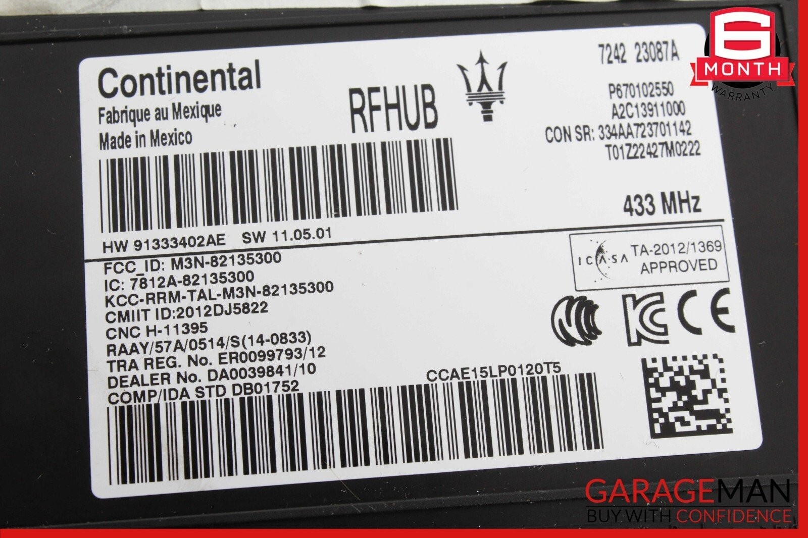 17-22 Maserati Levante Passive Entry RF Hub Control Module ECU OEM