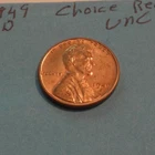 1949 D    CHOICE  RED UNCIRCULATED  WHEAT CENT #3