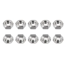 20 Pack 3/16-24(UNC) Hex Nuts 304 Stainless Steel Hexagonal Nuts Silver Tone