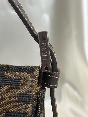 Fendi Vintage Mamma Bucket Zucca Pattern Leather Canvas Handbag From Japan - Afbeelding 6 van 20
