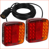 Led AnhäNger RüCkleuchten Set 12V Verkabelt Magnetisch 7,5M Kabel 7 Polig FüR