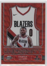 2022 Panini Contenders Optic Uniformity Red Wave Prizm Damian Lillard #21 13kh