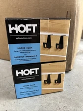 HOFT 3 in. Black Steel Hooks (2-Pack) 2 BOXES