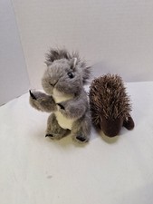 Folkmanis Woodland Animals Finger Puppets Set Of 2 Squirrel Porcupine 4-5"