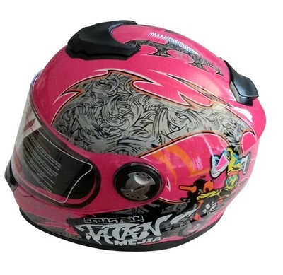 Integralhelm Helm Kinderhelm Motorradhelm Motorrad Jethelm Crosshelm Pink