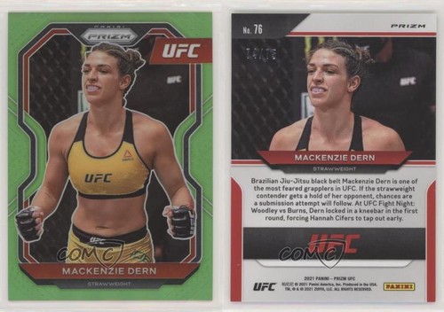 2021 Panini Prizm UFC Neon Green Prizm 74/75 Mackenzie Dern #76 0f9q - Picture 3 of 3
