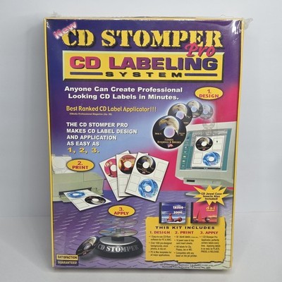 Sealed CD Stomper Pro CD Label Design System Kit PC & Mac Software Labeling 