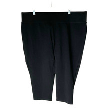 LOGO Layers by Lori Goldstein Cropped Leggings A394802 Black Petite Size 2X NEW