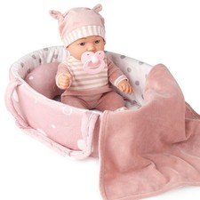 12'' Baby Doll Playset with Washable Doll Accessories Includes Carrier Bassinet