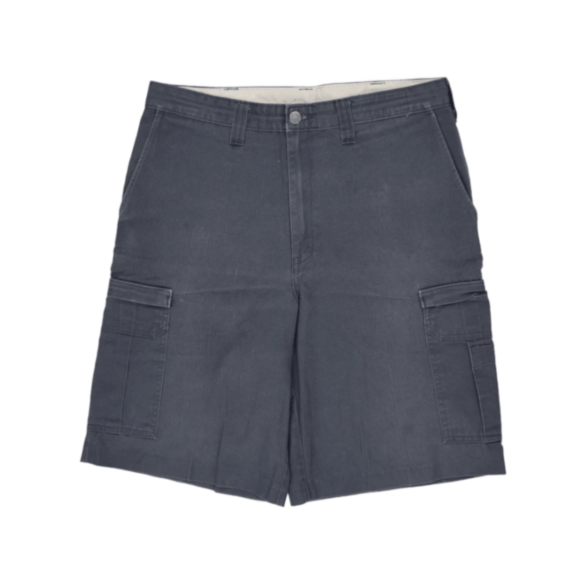 Dickies Men's Dark Grey Cargo Pockets Regular Polyester Casual Shorts Size 34