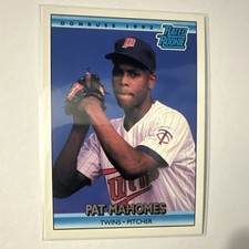 1992 Donruss Rated Rookie Pat Mahomes #403 Minnesota Twins Baseball Card