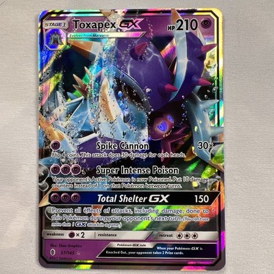 Pokémon TCG Toxapex GX 57/145 Ultra Rare Sun and Moon Guardians