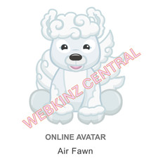 Webkinz Classic Air Fawn Code Only  messaged 