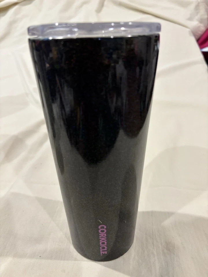 Vaso Corkcle 16 oz negro brillo | Taza aislante de acero inoxidable | Usado Foto 3 de 4