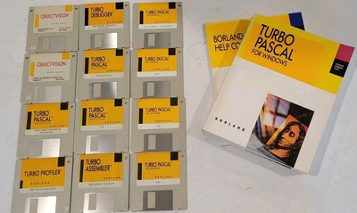 TURBO PASCAL For Windows (1st Version) 3 1/2'' Discs wirh Manuals 