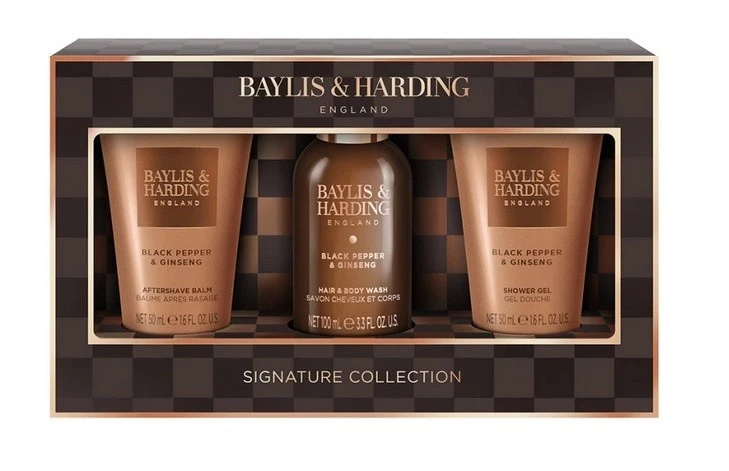 Baylis & Harding Black Pepper & Ginseng Set 3-teiliges Set zur Pflege von Körper - Bild 1 von 1