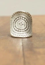 Ring Turkish Pewter Adjustable Tribal Ring 