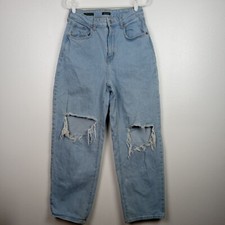 Wild Fable Jeans Women's 6/28R Highest Rise Baggy Distressed Fair Trade 28x31