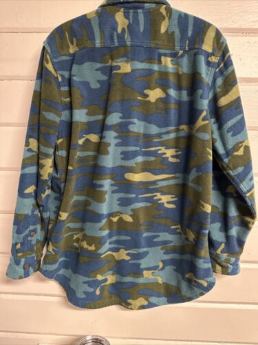 Outdoor Life Shacket Shirt Mens XL Green Blue Camouflage Heavy Flannel Fleeceš„ - Picture 12 of 17