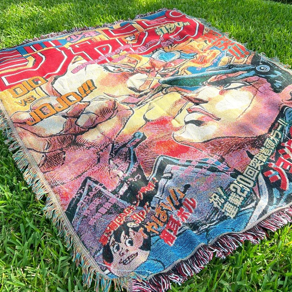 Anime Woven Tapestry JoJo's Bizarre Adventure Throw Blanket - Image 2 of 4