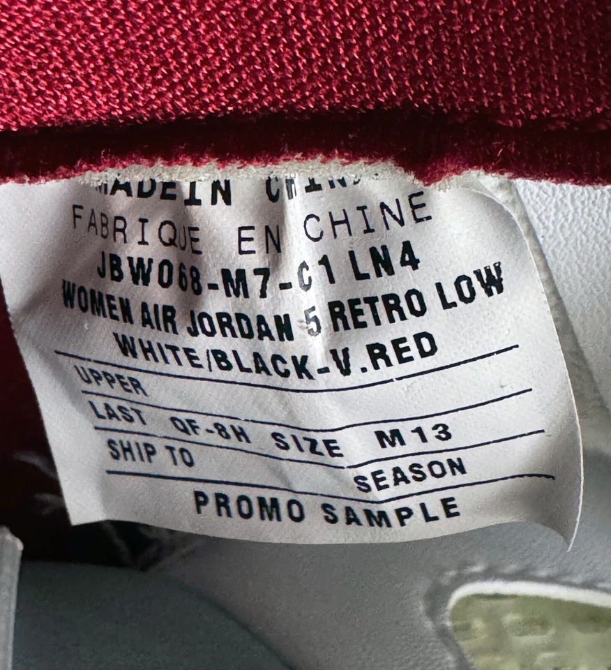 Tênis Air Jordan 5 retrô baixo Derek Anderson PE masculino premium tamanho 13 novo - Imagem 4 de 4