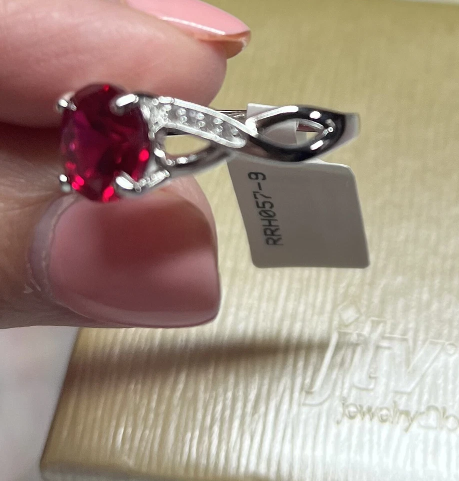 JTV Beautiful! ❤️ Lab Created Ruby Ring Size 9 New w/tag - Image 4 of 4