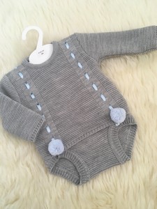 grey knitted cardigan baby