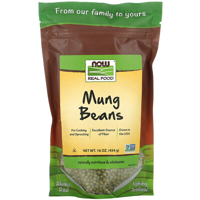 Now Foods Mung Beans 16 oz 454 g Non-GMO, Vegan, Vegetarian