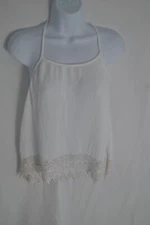 Women's Halter Top by Iky Me Size Large White in Color