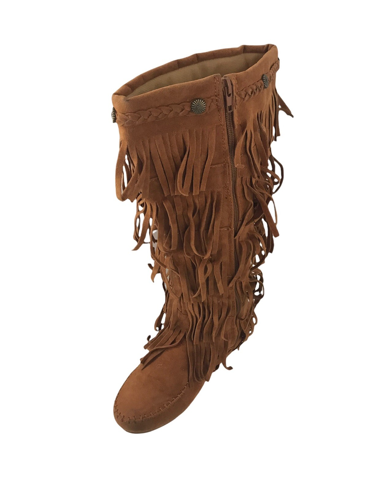 Fashion Layered Fringe Boots, Tan | eBay