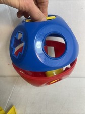 Tupperware Shape-O-Ball Toy Shape Sorter 9 Shapes Nice Colors Educational Game