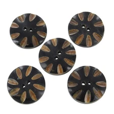 Wholesale Lot of 25 Bovine Horn Laugh Lines Custom Everyday Scalloped Buttons