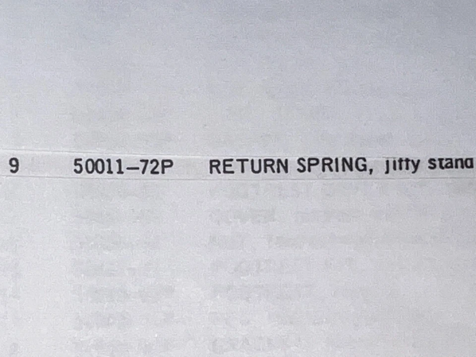 AERMACCHI HARLEY 50011-72P jiffy stand return SPRING  1972 MC65 SHORTSTER - Изображение 2 из 2