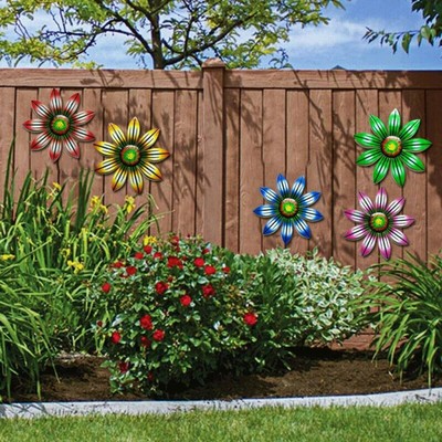 Schwousi Metall-Biene Outdoor Deko – Handbemalte Mexikanische Wandkunst Für Garten & Wohnzimmer